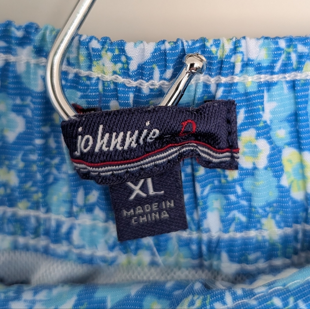 Johnnie-O Men's Riptide Blue Tyndall Floral  Graphic Print Swim Trunks Size XL - Picture 5 of 12
